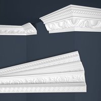 Marbet Design - Stuckleisten weiß gemustert, eps Styropor formfest, Marbet Deckenleisten Serie-B: B-24 / 70x90mm, 30 Meter / 15 Leisten von MARBET DESIGN