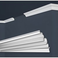 MARBET DESIGN Stuckleisten XPS Styropor weiß 2 Meter Deckenleisten Wandleisten E-Leisten Modelle: E-23 / 22x22mm, 40 Meter / 20 Leisten von MARBET DESIGN