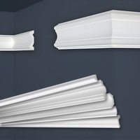 MARBET DESIGN Stuckleisten XPS Styropor weiß 2 Meter Deckenleisten Wandleisten E-Leisten Modelle: E-30 / 20x80mm, 30 Meter / 15 Leisten von MARBET DESIGN