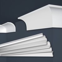 Marbet Design - Stuckleisten xps Styropor weiß 2 Meter Deckenleisten Wandleisten E-Leisten Modelle: E-13 / 75x75mm, 40 Meter / 20 Leisten von MARBET DESIGN