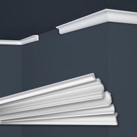 Marbet Design - Stuckleisten xps Styropor weiß 2 Meter Deckenleisten Wandleisten E-Leisten Modelle: E-3 / 22x25mm, 40 Meter / 20 Leisten von MARBET DESIGN