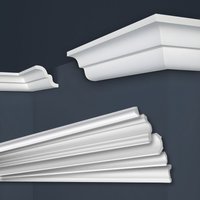 Marbet Design - Stuckleisten xps Styropor weiß 2 Meter Deckenleisten Wandleisten E-Leisten Modelle: E-21 / 62x62mm, 20 Meter / 10 Leisten von MARBET DESIGN
