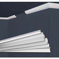 MARBET DESIGN Stuckleisten XPS Styropor weiß 2 Meter Deckenleisten Wandleisten E-Leisten Modelle: E-1 / 22x22mm, 50 Meter / 25 Leisten von MARBET DESIGN