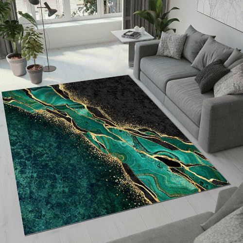 MARBRE Marmor Teppich Wohnzimmer Schlafzimmer 3D Marmor Teppiche rutschfest Waschbarer Kurzflor Teppich Grösse 60x90 cm Flauschig Weich Soft Home Outdoor Carpet Matte(Image 21-15) von MARBRE
