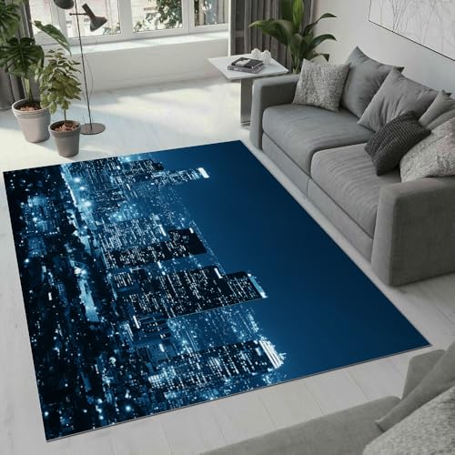 MARBRE New York Teppich Wohnzimmer Schlafzimmer 3D New York Teppiche rutschfest Waschbarer Kurzflor Teppich Grösse 80x120 cm Flauschig Weich Soft Home Outdoor Carpet Matte(Image 17-7) von MARBRE
