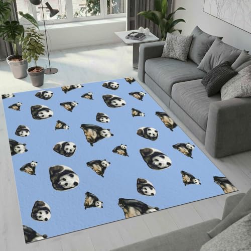 MARBRE Panda Teppich Wohnzimmer Schlafzimmer 3D Süß Tier Teppiche rutschfest Waschbarer Kurzflor Teppich Grösse 60x90 cm Flauschig Weich Soft Home Outdoor Carpet Matte(Image 3-5) von MARBRE