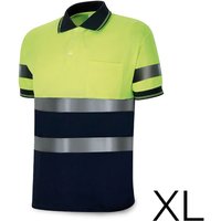Zweifarbiges Polyester-Poloshirt mit hoher Sichtbarkeit und kurzen Ärmeln. Polyestergewebe 160g. atmungsaktiv Größe xl 1288pavxmcyfa/xl brand von MARCA