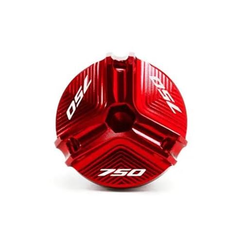 MARCAI Motorrad Öleinfülldeckel Öleinfüllöffnung Für HON&DA Forza 750 FORZA750 Forza 750 2020-2022 Motorrad Motoröl Filter Abdeckung Öl Stecker Kappe(Farbe:rot) von MARCAI