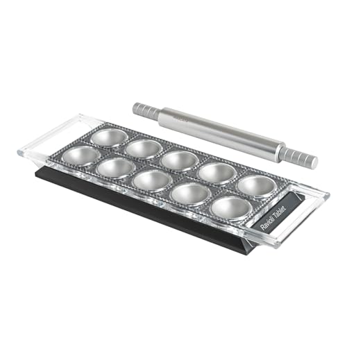 MARCATO Ravioli Tablet. Form für Ravioli Powder Grau. Eloxiertes Aluminium. 20 x 10 x 2 cm. Einfache Vorbereitung. Elegantes Design von MARCATO