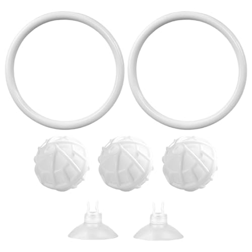 Bettas Fischstimulationsringe und Schildkröten Anreicherung Filterball Set mit Saugnapf Basis für Aquarien Wartung Betta Fisch Futterringe und Filter Set Bettas Fischstimulationsringe und Schildkröten Anreicherung Filterball Set mit Saugnapf Basis für Aquarien Wartung Betta Fisch Futterringe und Filter Set von MARCBUSE