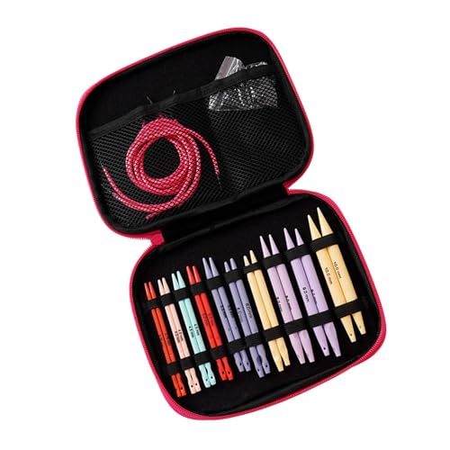 MARCBUSE 10 Paar bunte, austauschbare Rundstricknadel-Set mit Strickzubehör, Lederetui zum Stricken und Basteln MARCBUSE 10 Paar bunte, austauschbare Rundstricknadel-Set mit Strickzubehör, Lederetui zum Stricken und Basteln von MARCBUSE