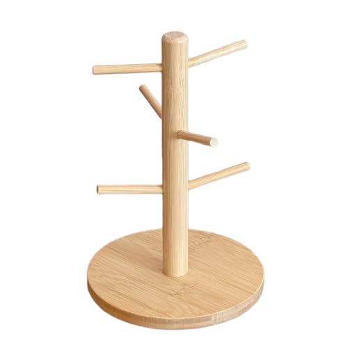 MARCBUSE Platzsparender Bambus-Baum-Aufhänger mit 6 Haken, Ständer für Zuhause, Küche, Restaurant, Aufbewahrung, Organisation, Bambus, Tassenbaum-Organizer MARCBUSE Platzsparender Bambus-Baum-Aufhänger mit 6 Haken, Ständer für Zuhause, Küche, Restaurant, Aufbewahrung, Organisation, Bambus, Tassenbaum-Organizer von MARCBUSE