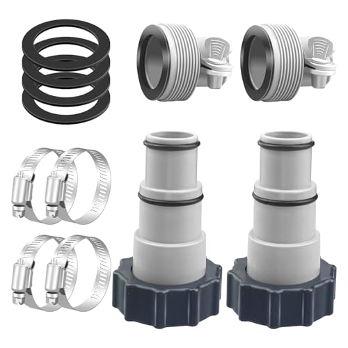 Poolschlauchadapter 3.8 cm auf 3.2 cm Umbauset mit sicheren Klemmen für Bodenpoolpumpen Zubehör Schlauchadapter Poolschlauchadapter 3.8 cm auf 3.2 cm Umbauset mit sicheren Klemmen für Bodenpoolpumpen Zubehör Schlauchadapter von MARCBUSE