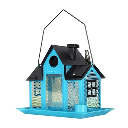 Vogelfutterstation für den Außenbereich mit großem Fassungsvermögen und doppeltem Talgkäfig, solarbetrieben, Wildvogel-Futterstation zum Anlocken verschiedener Vögel Finken Vogelfutterstation für den Außenbereich mit großem Fassungsvermögen und doppeltem Talgkäfig, solarbetrieben, Wildvogel-Futterstation zum Anlocken verschiedener Vögel Finken von MARCBUSE