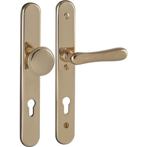 MARCHESI 1023.17A.002.S Sicherheits-Wechselgarnitur ELEGANT/22 auf Schild PZ88, Messing poliert, von MARCHESI