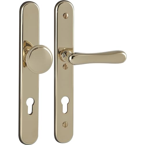 MARCHESI 1023.17A.079.S Sicherheits-Wechselgarnitur ELEGANT/22 auf Schild PZ88, Messing poliert PVD, von MARCHESI