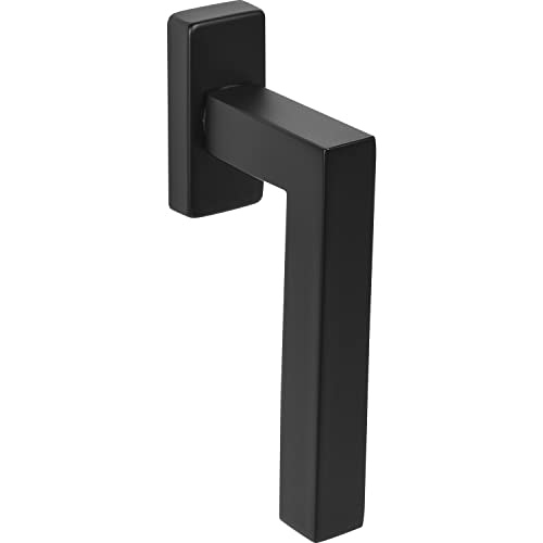 MARCHESI 1836-2060M-9005 Fenstergriff MALMÖ eckige Rosette, Edelstahl schwarz matt, von MARCHESI