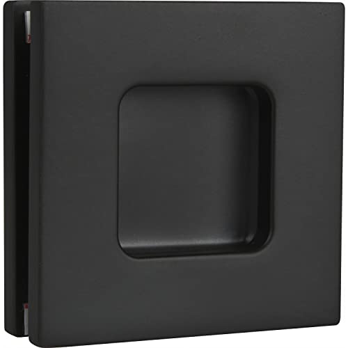 MARCHESI 4073 SCHWARZ Schiebetürmuschelpaar 6405 für Glas, eckig, Glasstärke 8-10 mm von MARCHESI