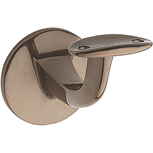 MARCHESI 4627 MS Handlaufträger mit gewölbter Auflage, Wandabstand 65mm, Messing patiniert, von MARCHESI