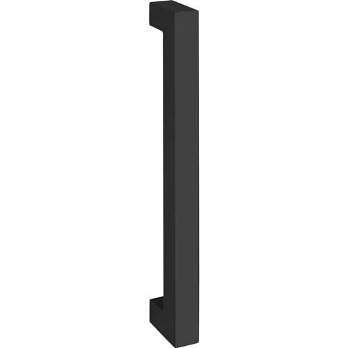 MARCHESI Schrankgriff Quadra LA 370mm - moderner Türgriff Länge 400mm, Edelstahl schwarz matt pulverbeschichtet von MARCHESI