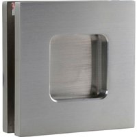 Marchesi - Schiebetürmuschelpaar 6405 für Glas, eckig, Glasstärke 8 - 10 mm, Edelstahl von MARCHESI