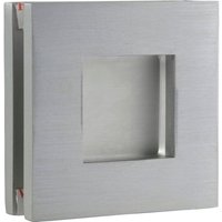 Schiebetürmuschelpaar 6405 für Glas, eckig, Glasstärke 8 - 10 mm,silber eloxiert von MARCHESI