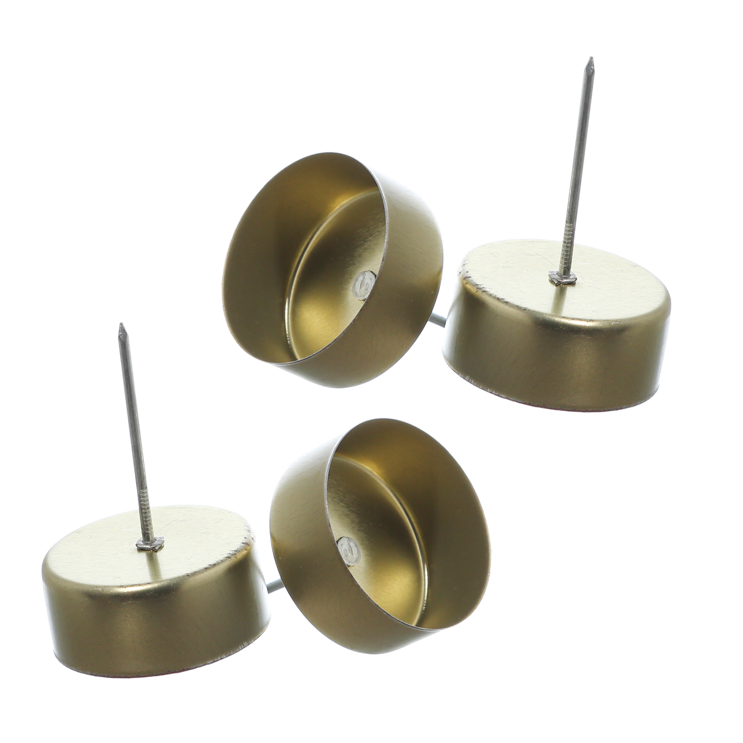 Adventskranzstecker ohne Dorn - Teelichthalter - Metall - H: 7,5cm - D: 4cm - gold - 4er Set von MARELIDA
