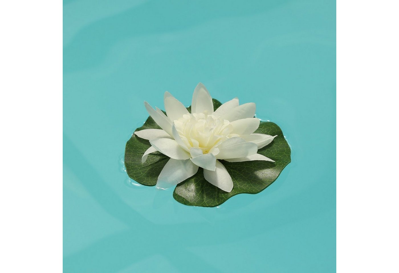 Kunstblume Lotusblume Seerose Lotusblüte Kunstblume Teichblume D: 13cm schwimmend, MARELIDA, Höhe 4 cm von MARELIDA