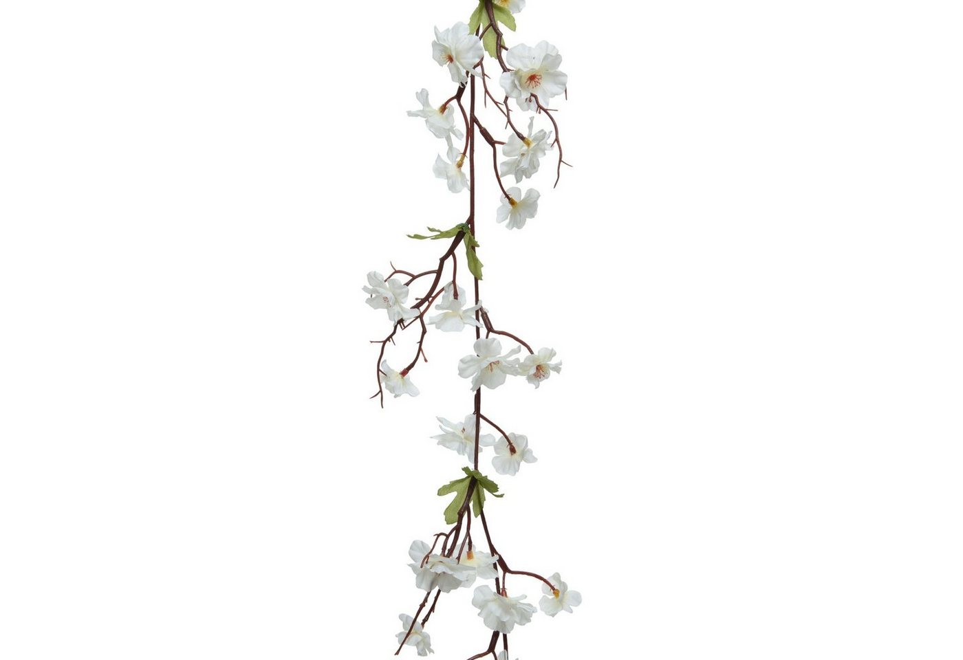Kunstgirlande Blumengirlande Kirschblüten Blütengirlande Blütenranke Rebe 1,87m weiß, MARELIDA, Höhe 15 cm von MARELIDA