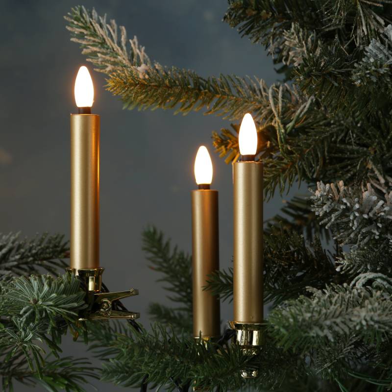 LED Kerzenlichterkette - 20 Christbaumkerzen - Weihnachtsbaumlichterkette - L: 9,5m - Innen/Außen LED Kerzenlichterkette - 20 Christbaumkerzen - Weihnachtsbaumlichterkette - L: 9,5m - Innen/Außen von MARELIDA