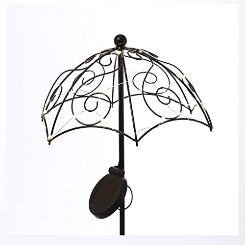 LED Solar Gartenstecker REGENSCHIRM - 35 warmweiße LED - H: 69cm - Lichtsensor - schwarz LED Solar Gartenstecker REGENSCHIRM - 35 warmweiße LED - H: 69cm - Lichtsensor - schwarz von MARELIDA