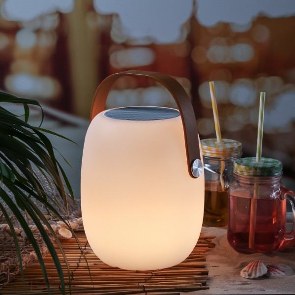 LED Tischleuchte mit Lautsprecher - Bluetooth - 6 warmweiße LED - H... von MARELIDA