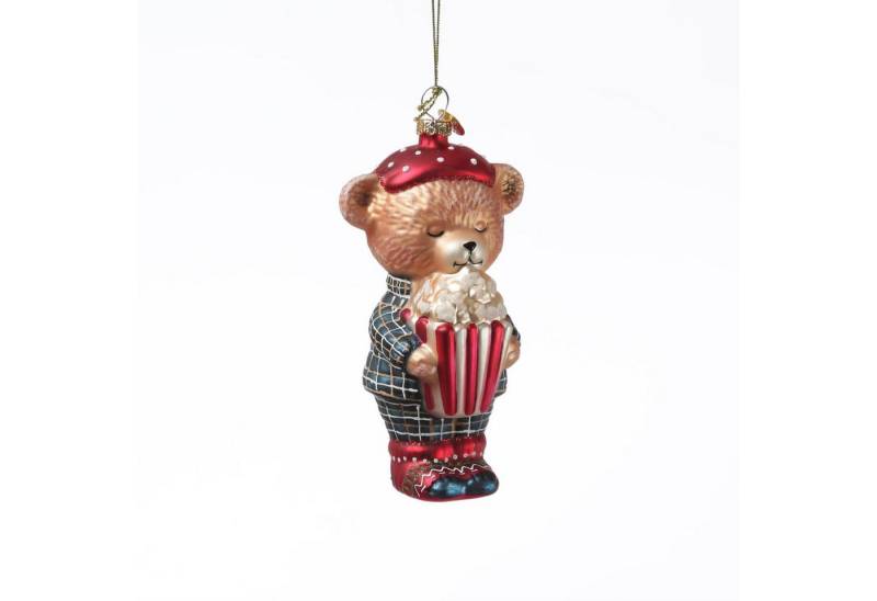 MARELIDA Christbaumschmuck Weihnachtsbaumschmuck Bär im Schlafanzug mit Popcorn Glas H: 13cm MARELIDA Christbaumschmuck Weihnachtsbaumschmuck Bär im Schlafanzug mit Popcorn Glas H: 13cm von MARELIDA