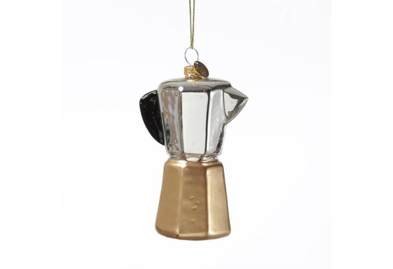 MARELIDA Christbaumschmuck Weihnachtsbaumschmuck Espressokanne Glas Espressokocher H: 10cm von MARELIDA