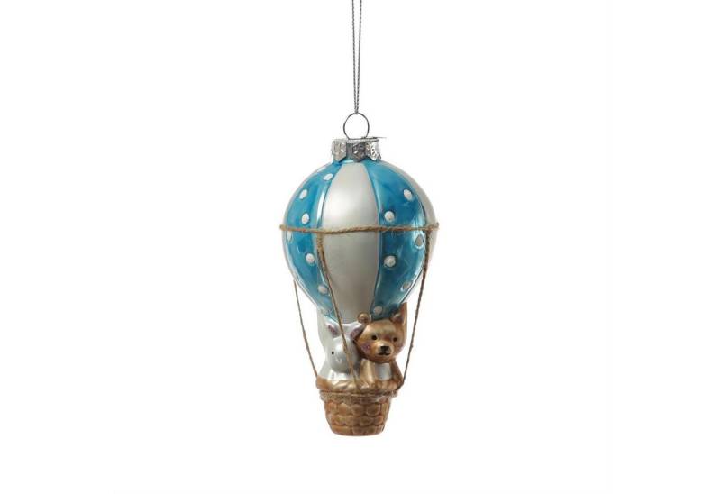 MARELIDA Christbaumschmuck Weihnachtsbaumschmuck Heißluftballon mit Bär Hase Weihnachtskugel blau MARELIDA Christbaumschmuck Weihnachtsbaumschmuck Heißluftballon mit Bär Hase Weihnachtskugel blau von MARELIDA