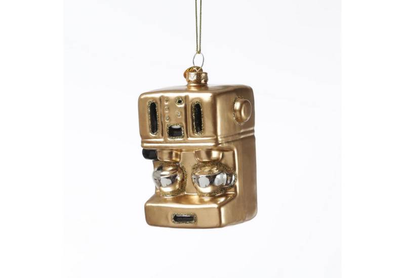 MARELIDA Christbaumschmuck Weihnachtsbaumschmuck Kaffeevollautomat Glas Kaffeemaschine H: 9cm von MARELIDA