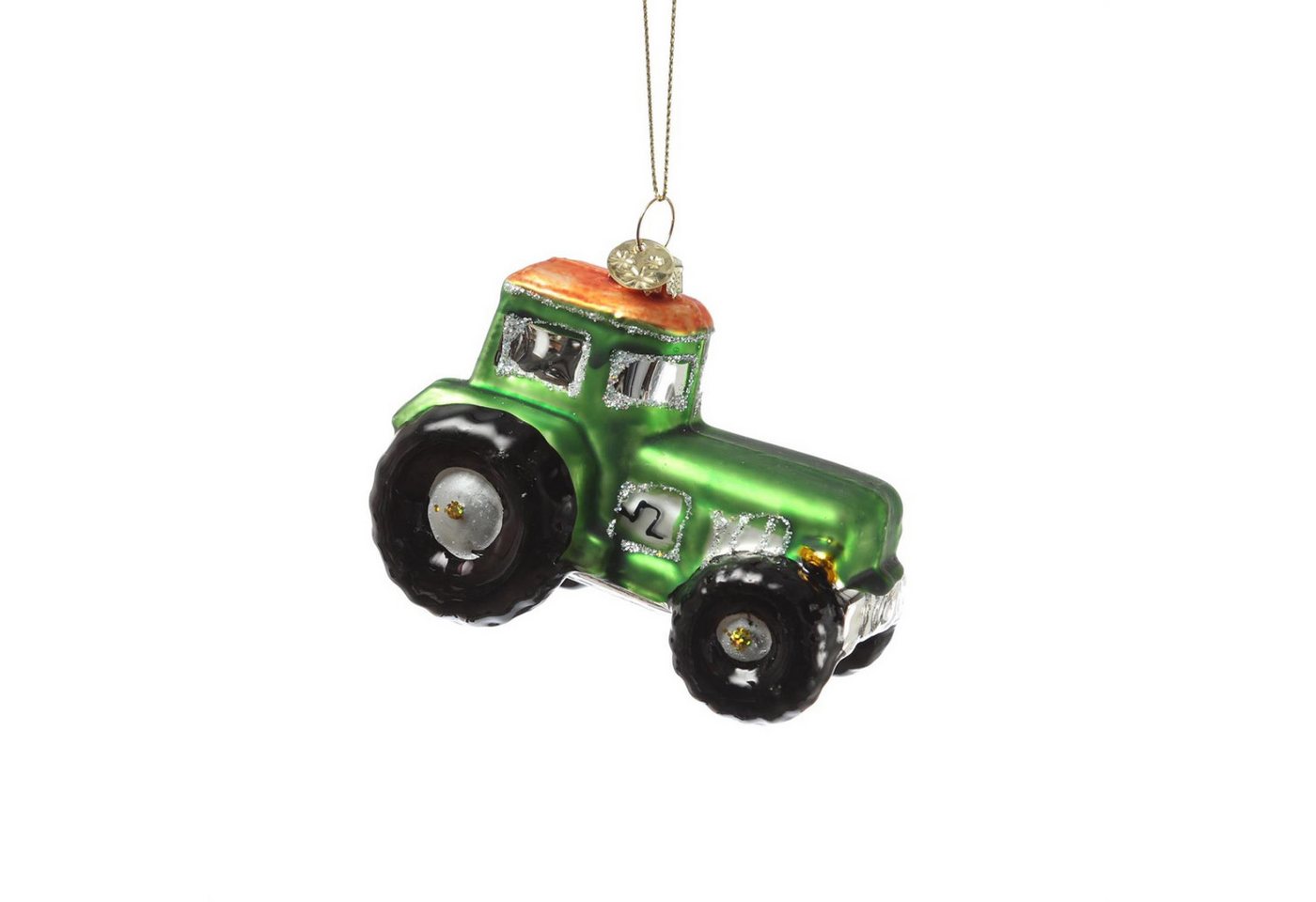 MARELIDA Christbaumschmuck Weihnachtsbaumschmuck grüner Traktor Glas Baumanhänger H: 7cm MARELIDA Christbaumschmuck Weihnachtsbaumschmuck grüner Traktor Glas Baumanhänger H: 7cm von MARELIDA
