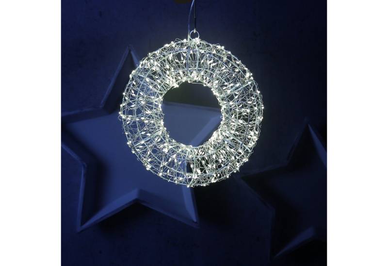 MARELIDA Dekokranz LED Lichtkranz Türkranz Weihnachtskranz 30cm 400LED 8 Modi Timer Außen MARELIDA Dekokranz LED Lichtkranz Türkranz Weihnachtskranz 30cm 400LED 8 Modi Timer Außen von MARELIDA