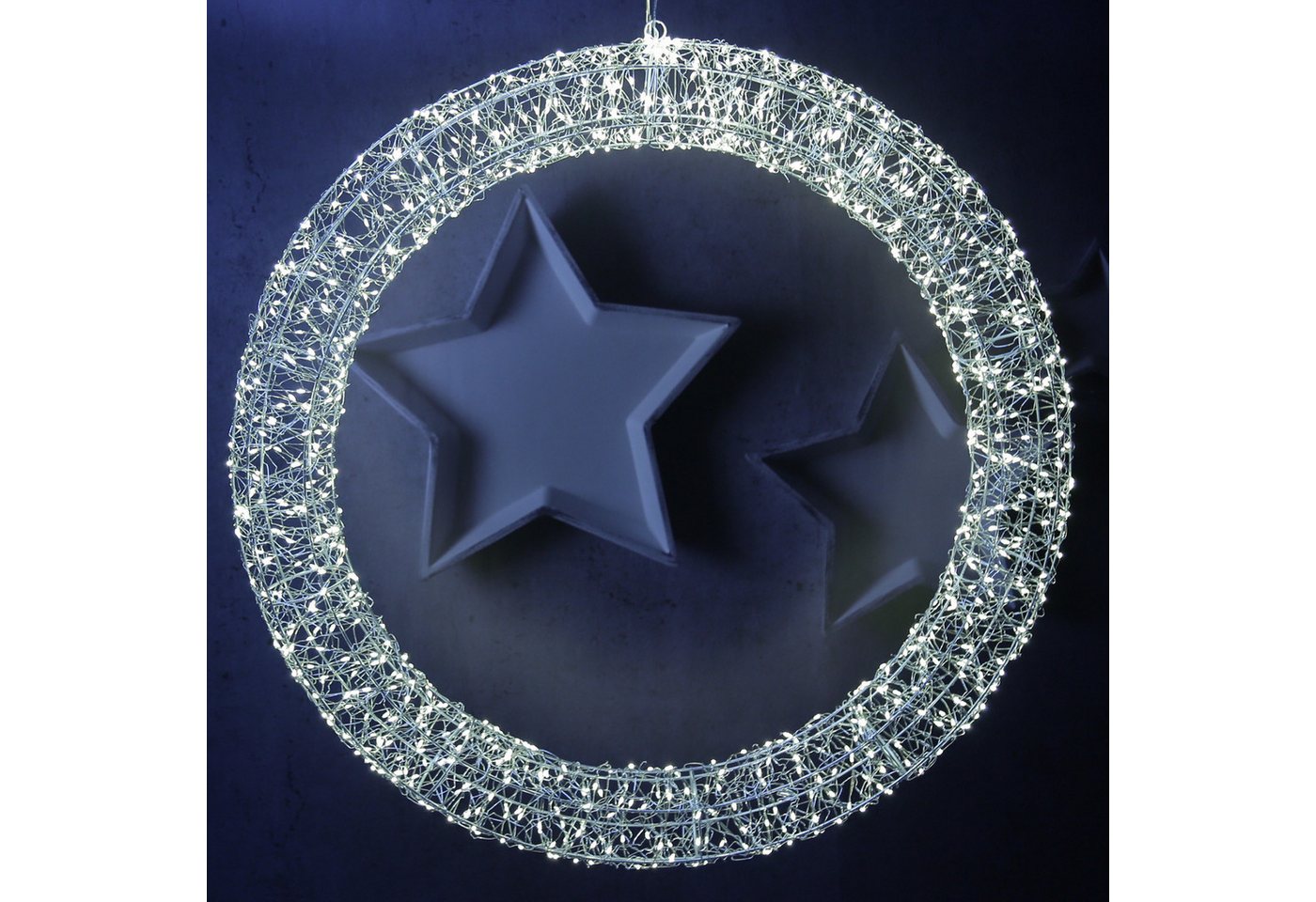 MARELIDA Dekokranz LED Lichtkranz Türkranz Weihnachtskranz 60cm 2200LED 8Modi Timer Außen MARELIDA Dekokranz LED Lichtkranz Türkranz Weihnachtskranz 60cm 2200LED 8Modi Timer Außen von MARELIDA