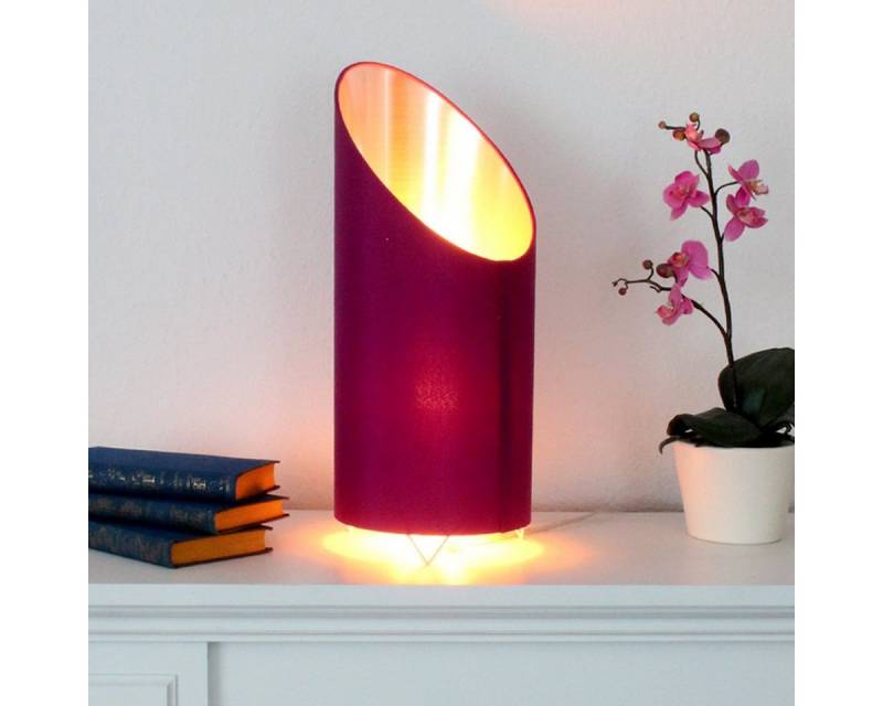 MARELIDA LED Dekolicht LED Flammenleuchte Dekoleuchte beere/silber Fackelfunktion 43cm, ultra-warmweiß / bernstein (1800K bis 2100K) von MARELIDA
