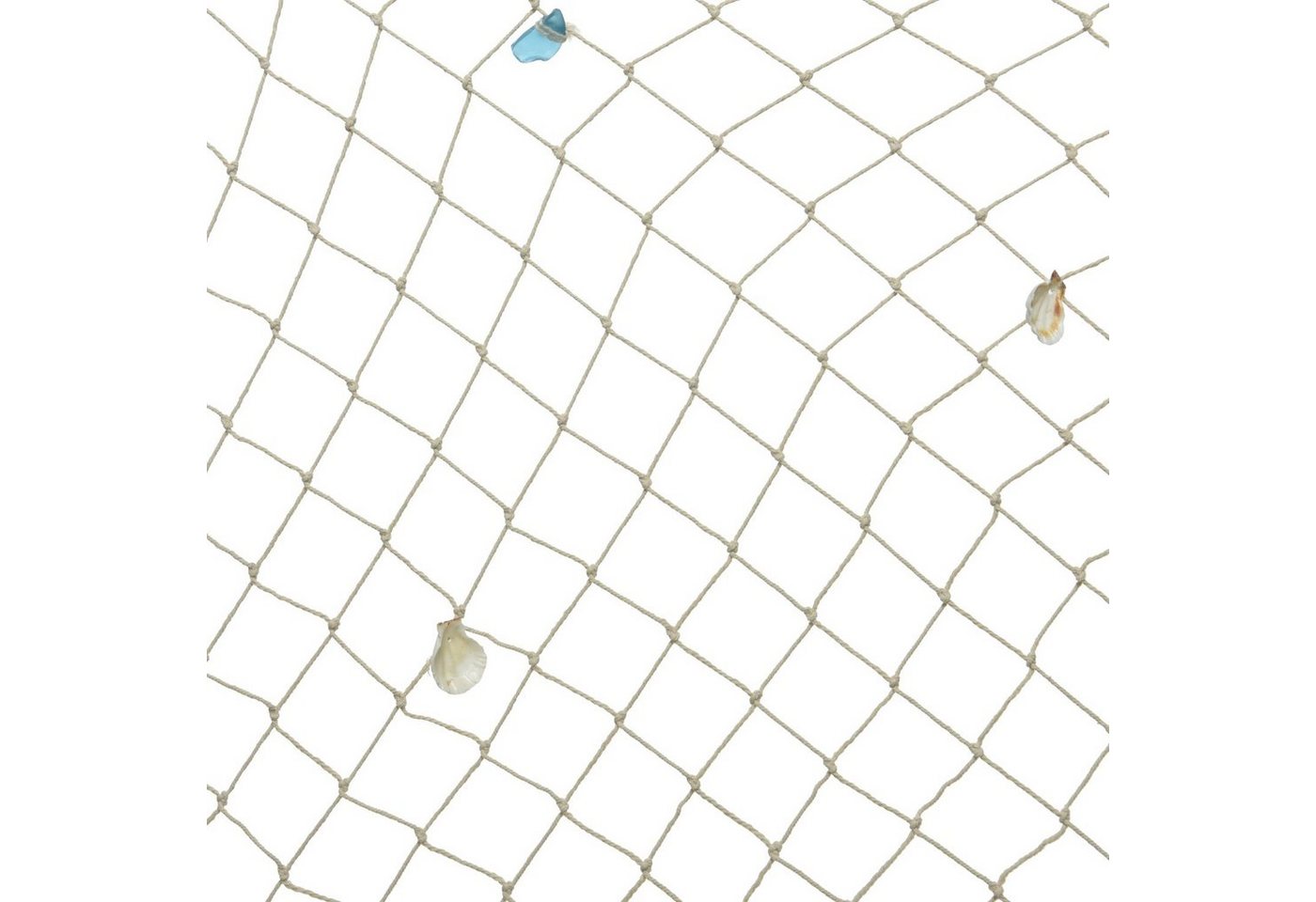 MARELIDA Dekoobjekt Deko Fischernetz mit Muscheln maritime Dekoration 100x140cm natur (1 St) von MARELIDA