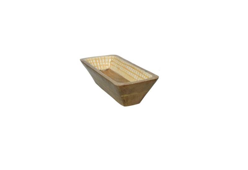 MARELIDA Dekoschale Deko Schale rechteckig Mangoholz Kerzen Zierschale Dekotablett 30cm von MARELIDA