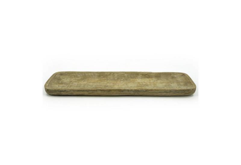 MARELIDA Dekotablett Tablett Dekotablett Dekoschale rechteckig Mangoholz L: 45,5cm natur von MARELIDA