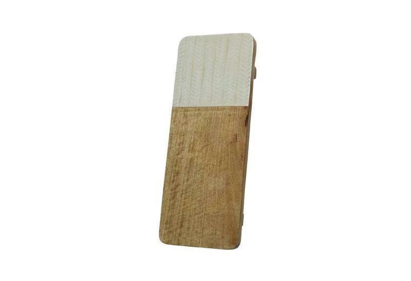 MARELIDA Dekotablett Tablett Serviertablett Dekotablett rechteckig Mangoholz L: 40cm von MARELIDA