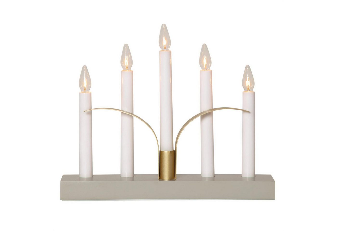 MARELIDA Fensterleuchter Fensterleuchter 5flammig E10 Glühlampen Weihnachsbeleuchtung 25cm grau, Glühlampe MARELIDA Fensterleuchter Fensterleuchter 5flammig E10 Glühlampen Weihnachsbeleuchtung 25cm grau, Glühlampe von MARELIDA