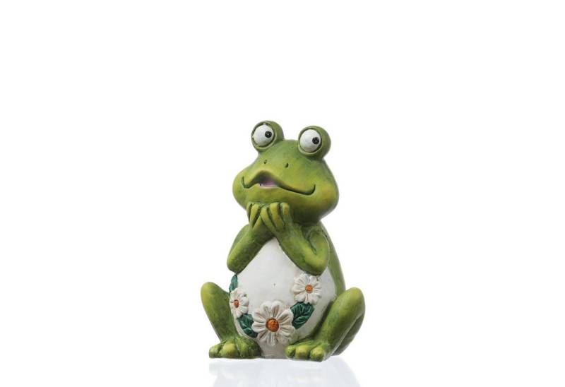 MARELIDA Gartenfigur verträumter Frosch Rosie Dekofigur Tierfigur für Beet Gartendeko 16cm von MARELIDA