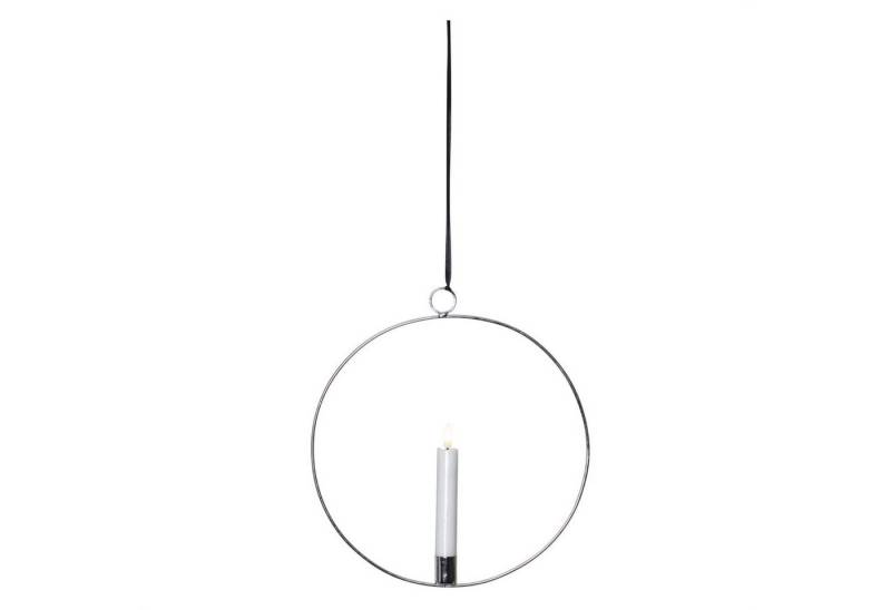 MARELIDA Hängeleuchte Dekoring mit LED Kerze Flamme mit Aufhänger 28,5cm Timer Batterie, LED Classic, warmweiß (2100K bis 3000K) von MARELIDA