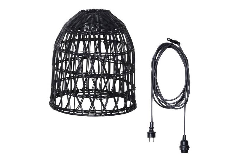 MARELIDA Hängeleuchte Lampenschirm BELL Rattanstil outdoor mit E27 Fassung 33cm wetterfest von MARELIDA