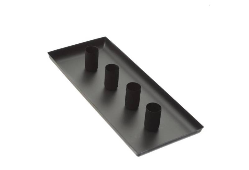 MARELIDA Kerzentablett Stabkerzenhalter magnetisch Kerzenständer 29x12cm Kerzentablett Advent von MARELIDA