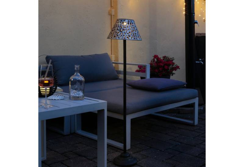 MARELIDA LED Außen-Stehlampe LED Solar Stehlampe Stehleuchte 1,1m Gartenleuchte höhenverstellbar, LED Classic, warmweiß (2100K bis 3000K) von MARELIDA